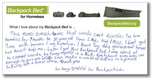 BackpackBedPostcard34