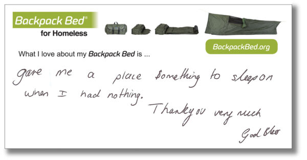 BackpackBedPostcard43